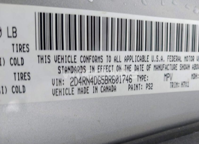 Photo 9 of 2011 Dodge Grand CARAVAN EXPRESS (VIN 2D4RN4DG5BR601746)