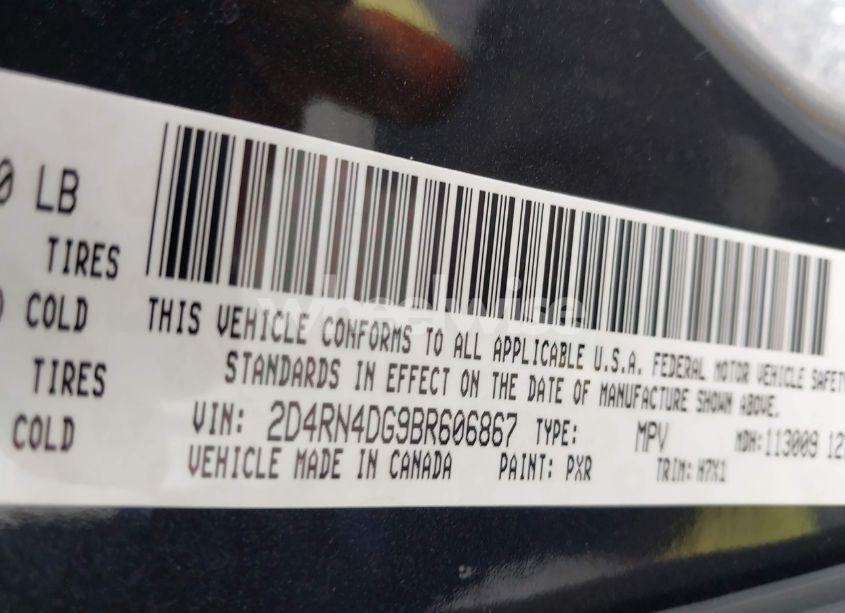 Photo 9 of 2011 Dodge Grand CARAVAN EXPRESS (VIN 2D4RN4DG9BR606867)