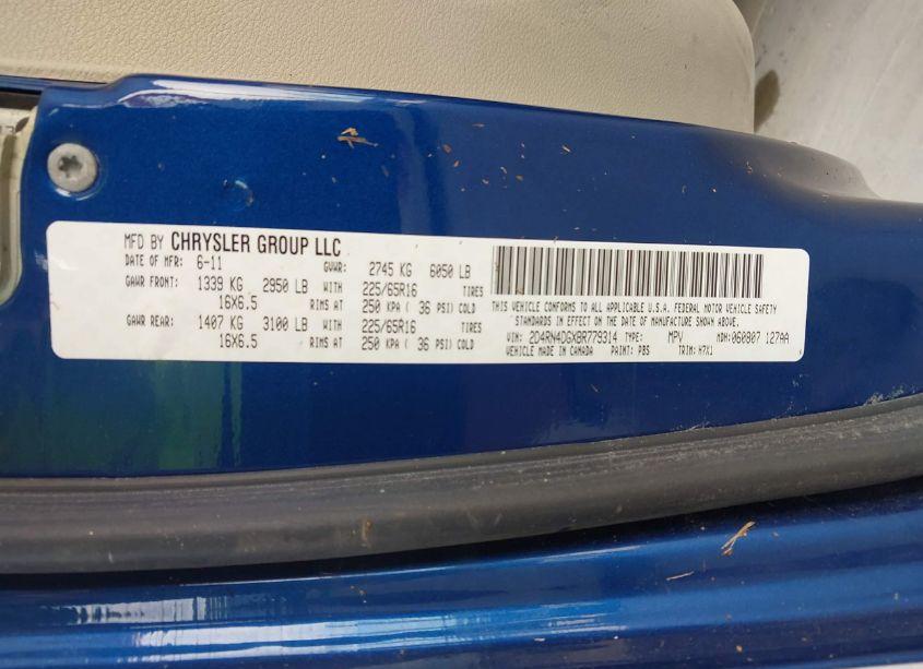 Photo 9 of 2011 Dodge Grand CARAVAN EXPRESS (VIN 2D4RN4DGXBR779314)