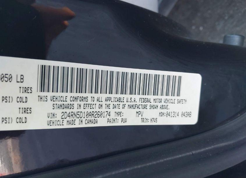 Photo 9 of 2010 Dodge Grand CARAVAN SXT (VIN 2D4RN5D10AR260174)