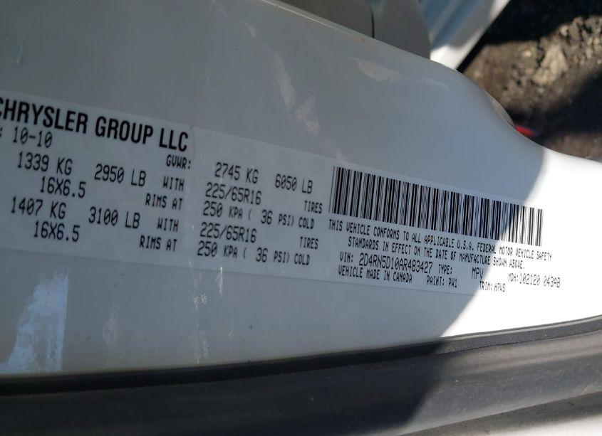 Photo 9 of 2010 Dodge Grand CARAVAN SXT (VIN 2D4RN5D10AR483427)
