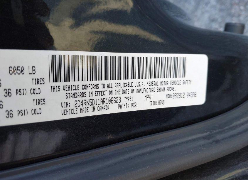 Photo 9 of 2010 Dodge Grand CARAVAN SXT (VIN 2D4RN5D11AR106623)