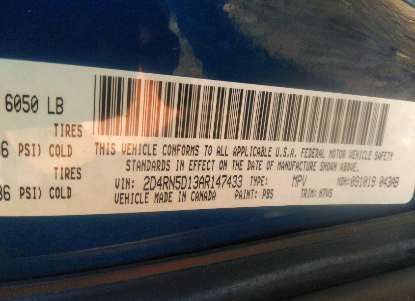 Photo 9 of 2010 Dodge Grand CARAVAN SXT (VIN 2D4RN5D13AR147433)