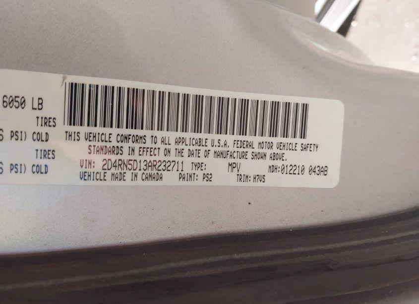 Photo 9 of 2010 Dodge Grand CARAVAN SXT (VIN 2D4RN5D13AR232711)