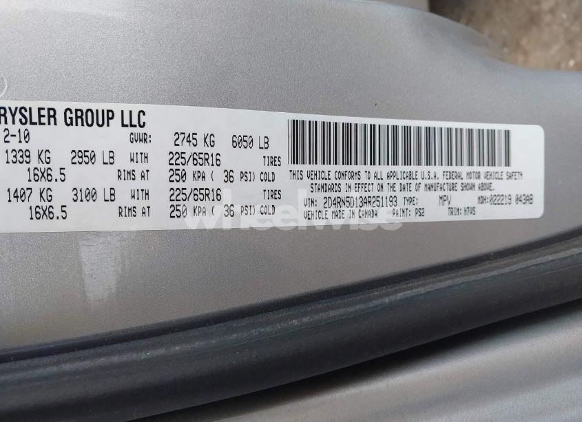 Photo 9 of 2010 Dodge Grand CARAVAN SXT (VIN 2D4RN5D13AR251193)