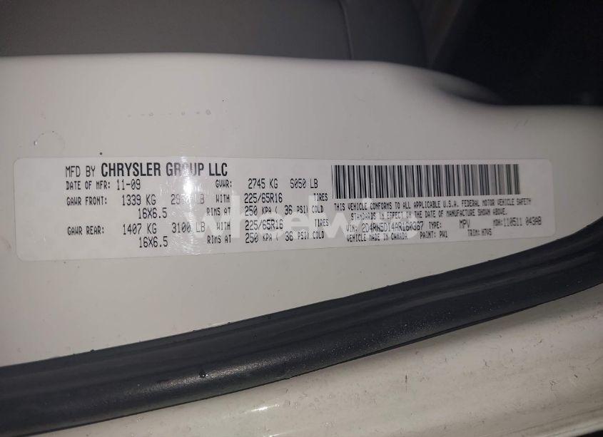 Photo 9 of 2010 Dodge Grand CARAVAN SXT (VIN 2D4RN5D14AR160367)