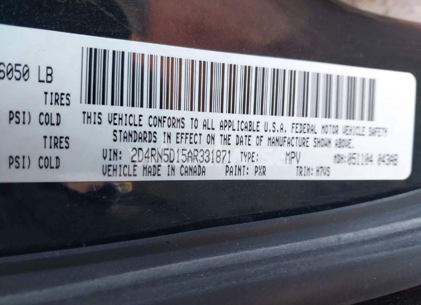 Photo 9 of 2010 Dodge Grand CARAVAN SXT (VIN 2D4RN5D15AR331871)