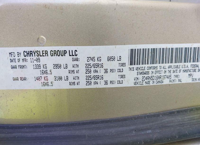 Photo 9 of 2010 Dodge Grand CARAVAN SXT (VIN 2D4RN5D16AR197405)