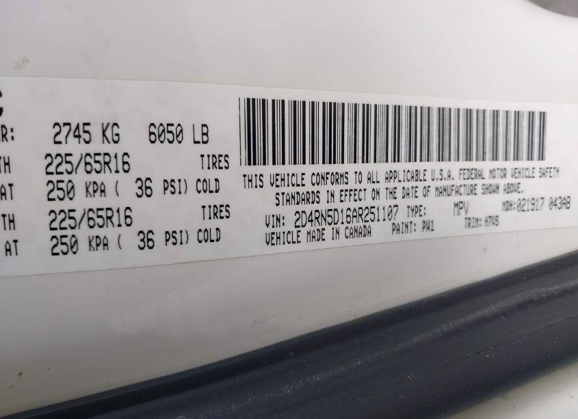 Photo 9 of 2010 Dodge Grand CARAVAN SXT (VIN 2D4RN5D16AR251107)