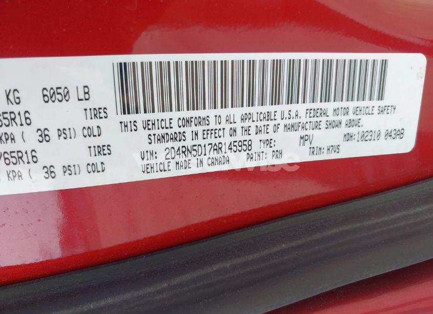 Photo 9 of 2010 Dodge Grand CARAVAN SXT (VIN 2D4RN5D17AR145958)