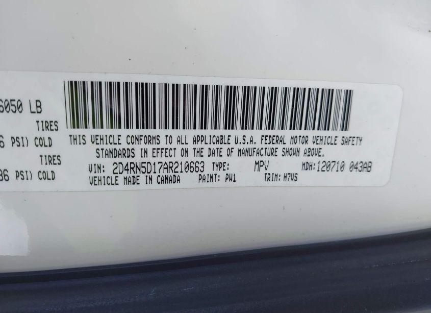 Photo 9 of 2010 Dodge Grand CARAVAN SXT (VIN 2D4RN5D17AR210663)