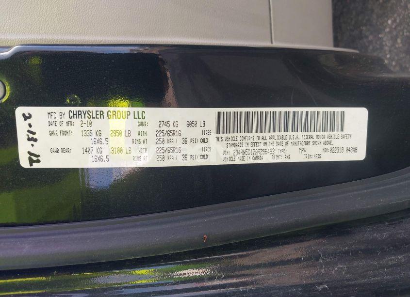 Photo 9 of 2010 Dodge Grand CARAVAN SXT (VIN 2D4RN5D17AR256493)