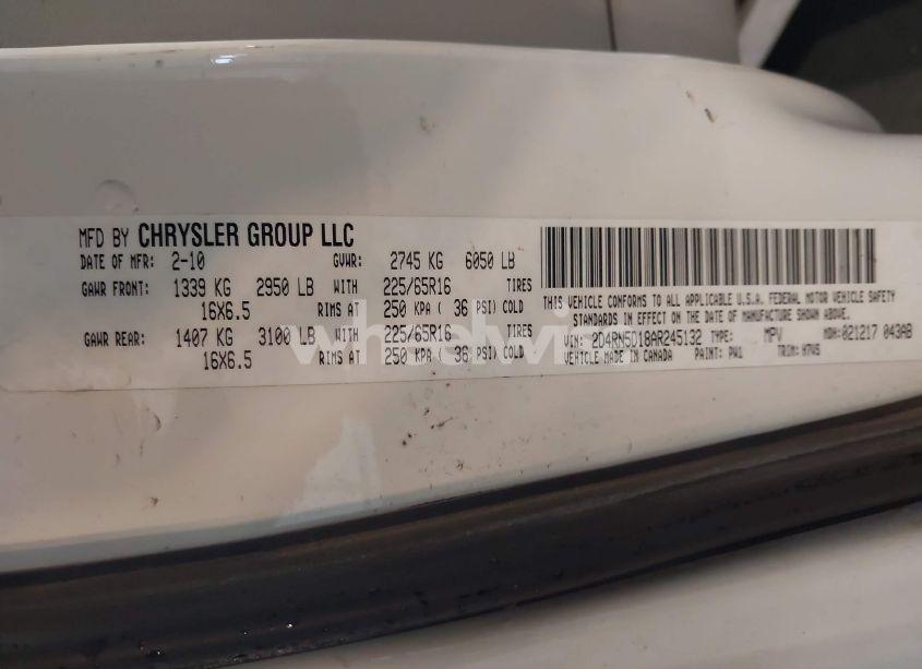 Photo 9 of 2010 Dodge Grand CARAVAN SXT (VIN 2D4RN5D18AR245132)