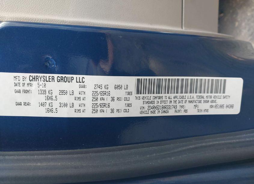 Photo 9 of 2010 Dodge Grand CARAVAN SXT (VIN 2D4RN5D18AR331749)