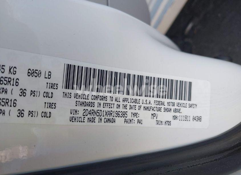 Photo 9 of 2010 Dodge Grand CARAVAN SXT (VIN 2D4RN5D1XAR196385)