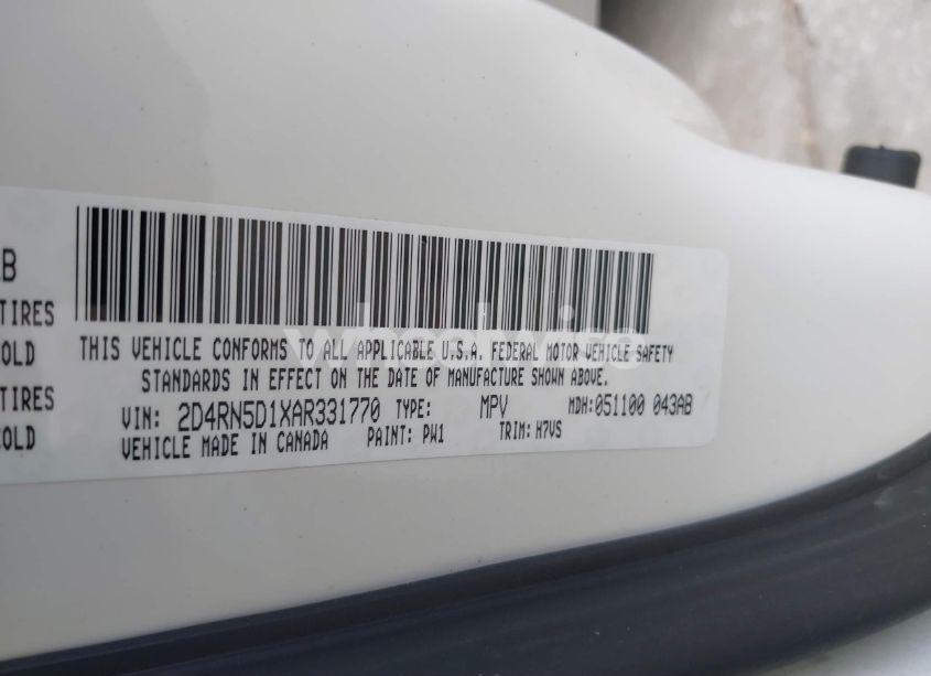 Photo 9 of 2010 Dodge Grand CARAVAN SXT (VIN 2D4RN5D1XAR331770)