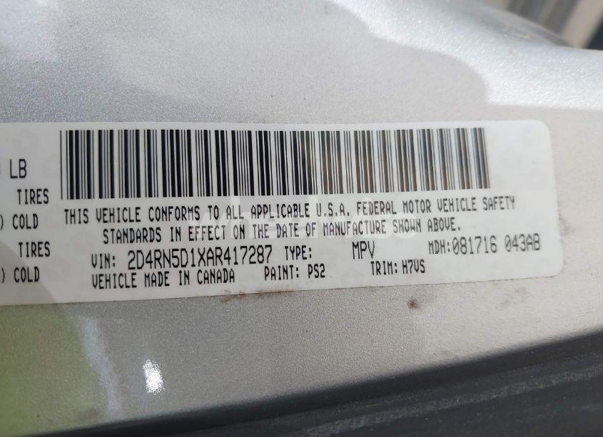 Photo 9 of 2010 Dodge Grand CARAVAN SXT (VIN 2D4RN5D1XAR417287)