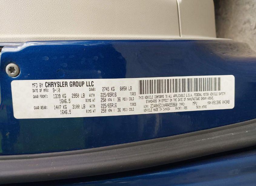 Photo 9 of 2010 Dodge Grand CARAVAN SXT (VIN 2D4RN5D1XAR455960)