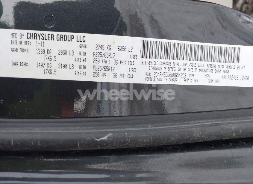 Photo 9 of 2011 Dodge Grand CARAVAN CREW (VIN 2D4RN5DG0BR654859)