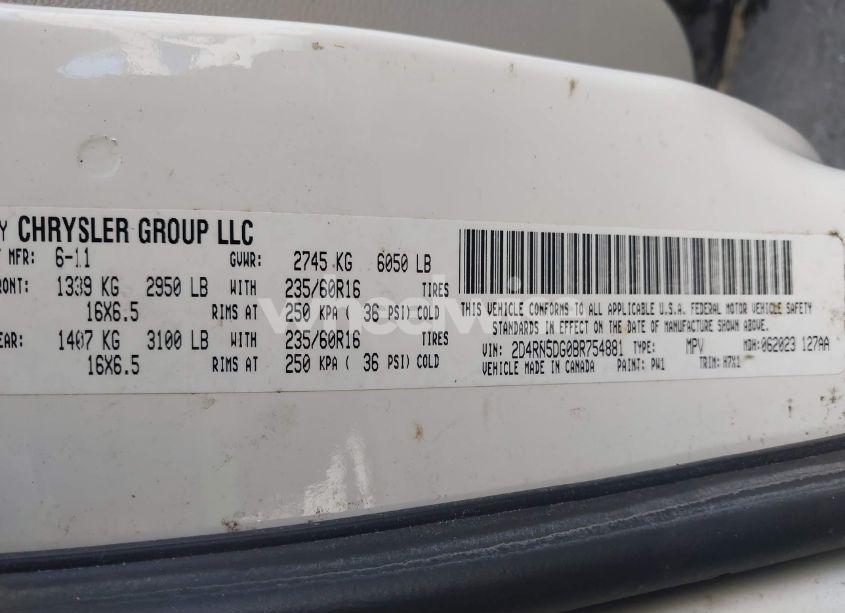 Photo 9 of 2011 Dodge Grand CARAVAN CREW (VIN 2D4RN5DG0BR754881)