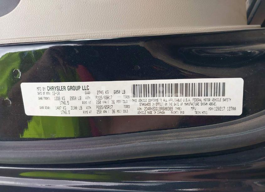 Photo 9 of 2011 Dodge Grand CARAVAN CREW (VIN 2D4RN5DG1BR608389)