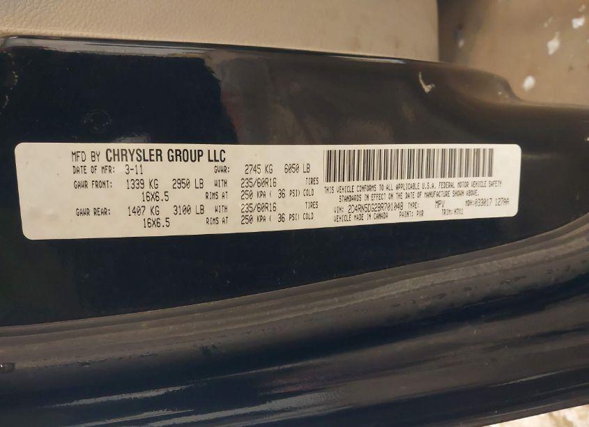 Photo 9 of 2011 Dodge Grand CARAVAN CREW (VIN 2D4RN5DG2BR701048)