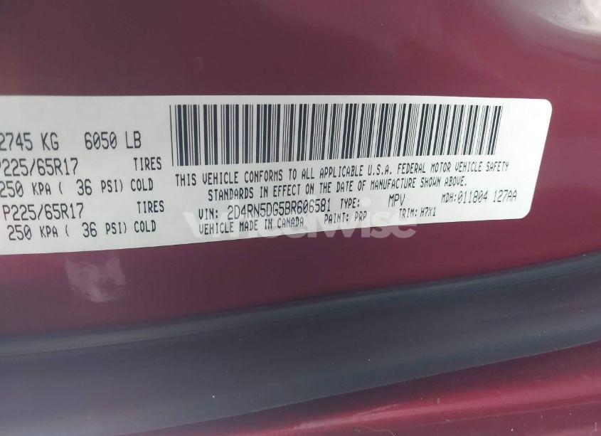 Photo 9 of 2011 Dodge Grand CARAVAN CREW (VIN 2D4RN5DG5BR606581)