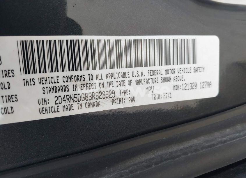 Photo 9 of 2011 Dodge Grand CARAVAN CREW (VIN 2D4RN5DG8BR628929)