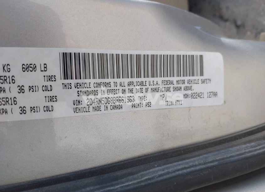 Photo 9 of 2011 Dodge Grand CARAVAN CREW (VIN 2D4RN5DG8BR661963)