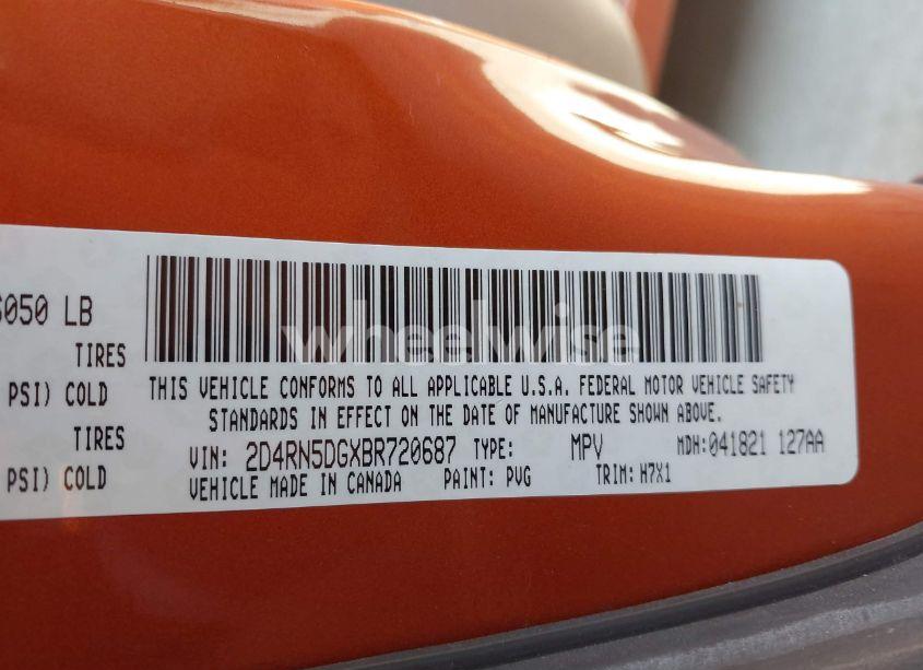 Photo 9 of 2011 Dodge Grand CARAVAN CREW (VIN 2D4RN5DGXBR720687)