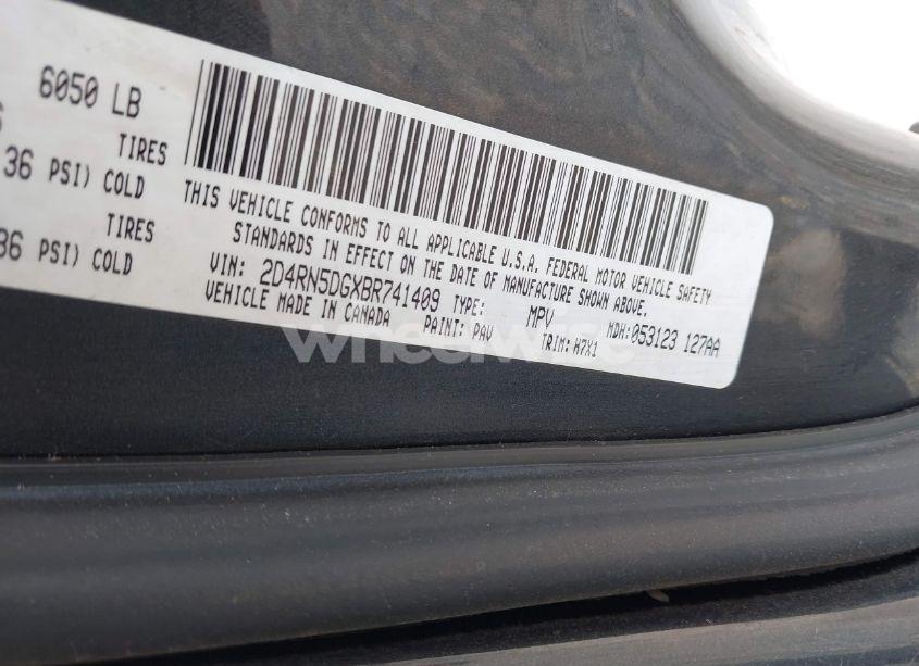 Photo 9 of 2011 Dodge Grand CARAVAN CREW (VIN 2D4RN5DGXBR741409)