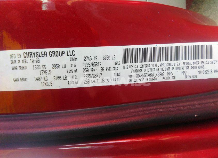 Photo 9 of 2010 Dodge Grand CARAVAN SXT (VIN 2D4RN5DX0AR145806)