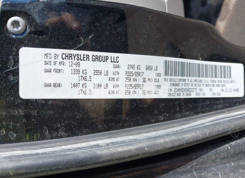 Photo 9 of 2010 Dodge Grand CARAVAN SXT (VIN 2D4RN5DX5AR223772)