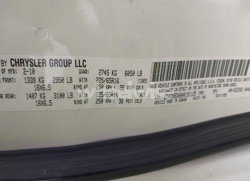 Photo 9 of 2010 Dodge Grand CARAVAN SXT (VIN 2D4RN5DX8AR191125)