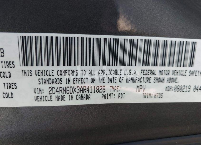 Photo 9 of 2010 Dodge Grand CARAVAN CREW (VIN 2D4RN6DX3AR411826)