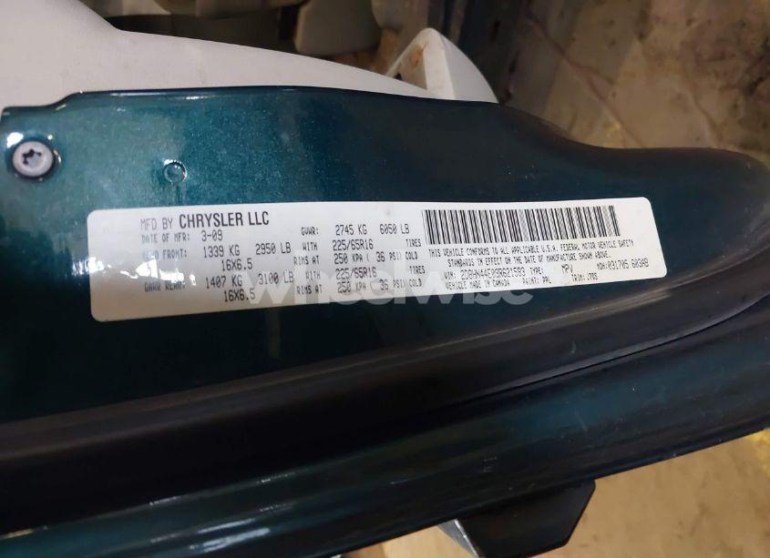 Photo 9 of 2009 Dodge Grand CARAVAN SE (VIN 2D8HN44E09R621583)