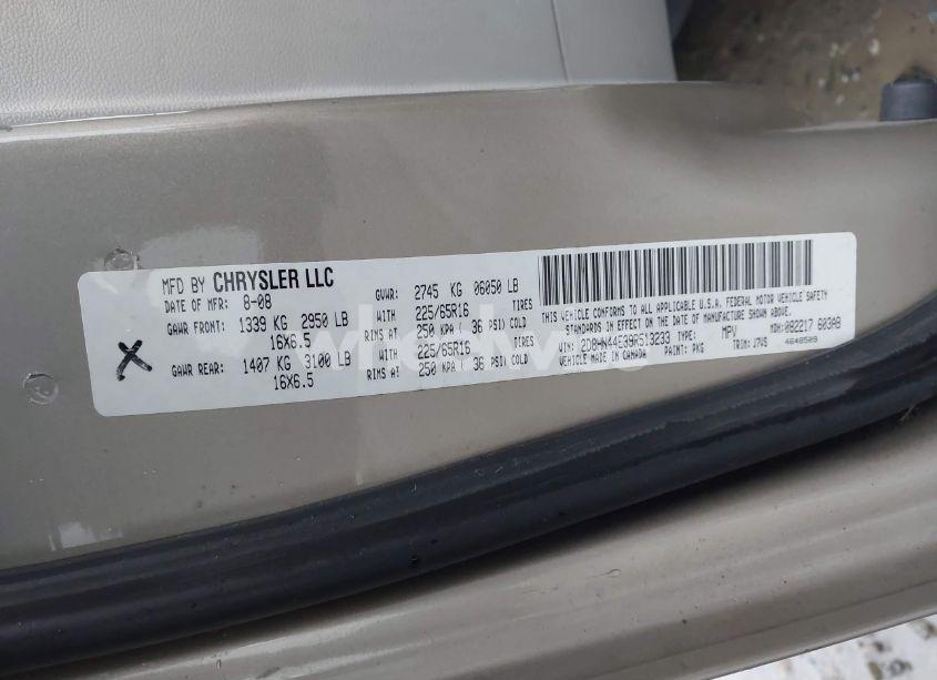 Photo 9 of 2009 Dodge Grand CARAVAN SE (VIN 2D8HN44E39R513233)