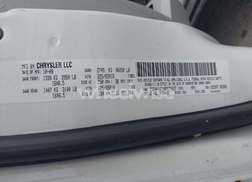 Photo 9 of 2009 Dodge Grand CARAVAN SE (VIN 2D8HN44E49R575627)
