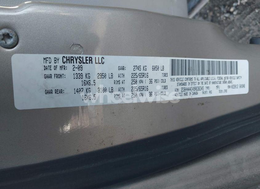 Photo 9 of 2009 Dodge Grand CARAVAN SE (VIN 2D8HN44E49R636345)