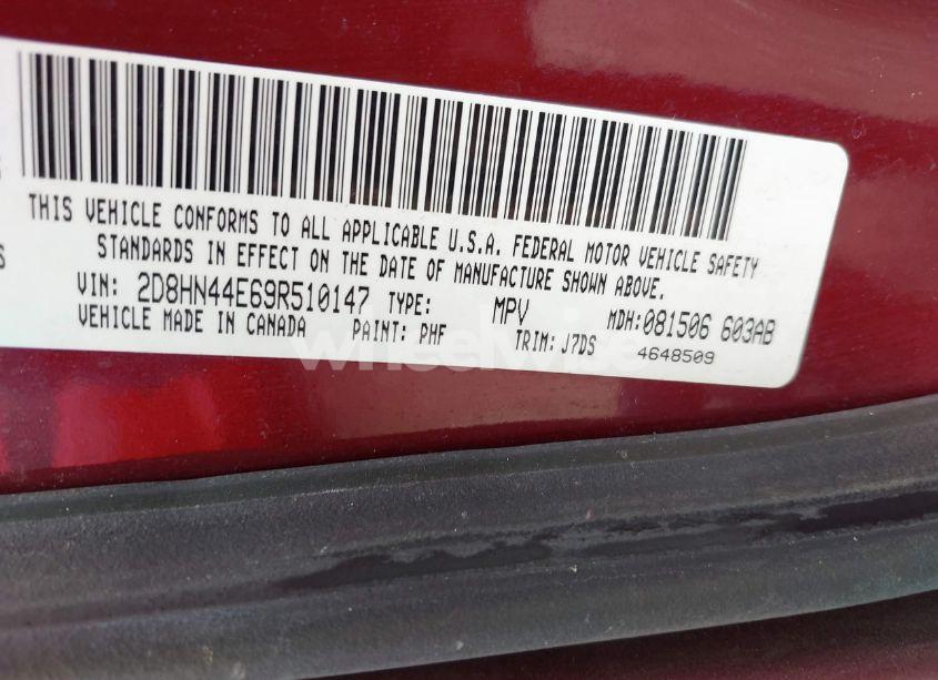 Photo 9 of 2009 Dodge Grand CARAVAN SE (VIN 2D8HN44E69R510147)