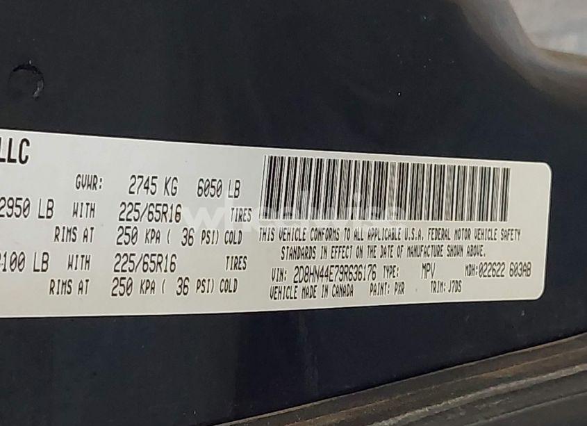 Photo 9 of 2009 Dodge Grand CARAVAN SE (VIN 2D8HN44E79R636176)