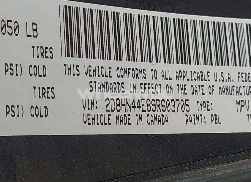 Photo 9 of 2009 Dodge Grand CARAVAN SE (VIN 2D8HN44E89R603705)