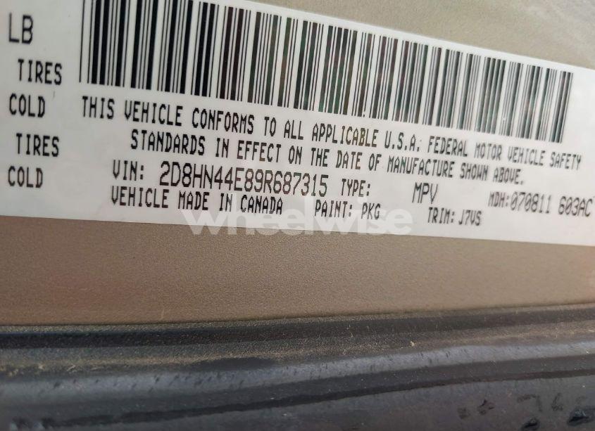 Photo 9 of 2009 Dodge Grand CARAVAN SE (VIN 2D8HN44E89R687315)