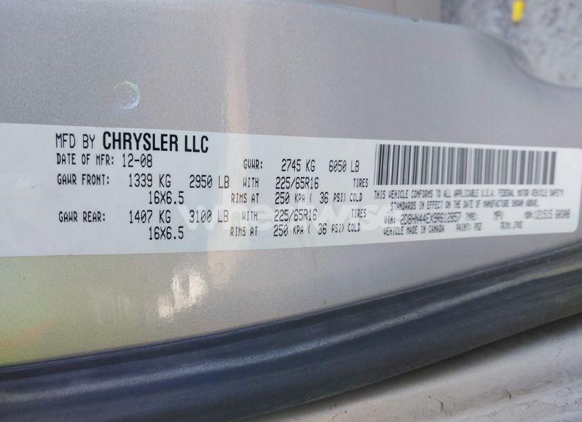 Photo 9 of 2009 Dodge Grand CARAVAN SE (VIN 2D8HN44EX9R612857)