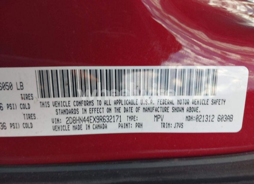 Photo 9 of 2009 Dodge Grand CARAVAN SE (VIN 2D8HN44EX9R632171)