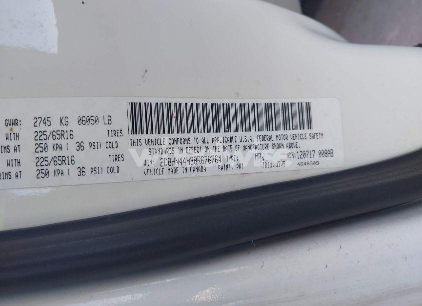 Photo 9 of 2008 Dodge Grand CARAVAN SE (VIN 2D8HN44H38R676764)