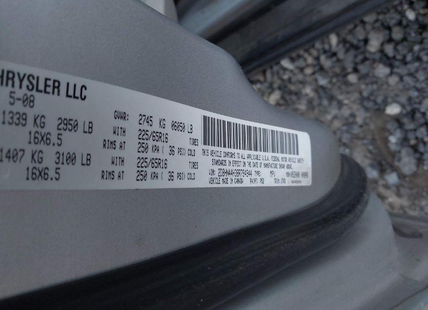 Photo 9 of 2008 Dodge Grand CARAVAN SE (VIN 2D8HN44H38R794944)