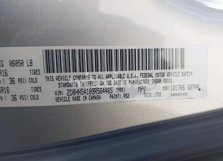 Photo 9 of 2009 Dodge Grand CARAVAN SXT (VIN 2D8HN54109R564465)