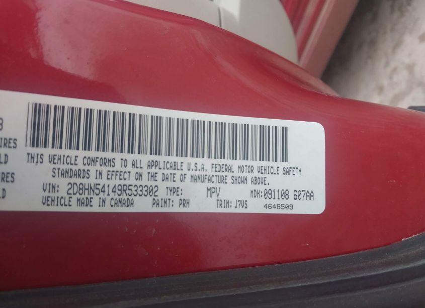 Photo 9 of 2009 Dodge Grand CARAVAN SXT (VIN 2D8HN54149R533302)