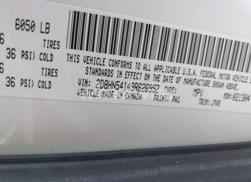 Photo 9 of 2009 Dodge Grand CARAVAN SXT (VIN 2D8HN54149R626952)